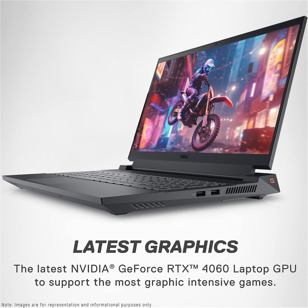 Dell G15 5530 Gaming Laptop, 13th Gen Intel Core i7-13650HX, 64GB DDR5 RAM, 2TB PCIe SSD, 15.6' FullHD Display, RTX 4060, Backlit Keyboard, Windows 11 Home, Dark Shadow Gray - NPO Backpack