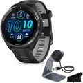 Garmin Forerunner 965 Advanced GPS Multisport Touchscreen Smartwatch, Black | Heart Rate Monitor, Training Stats, On-Device Workouts, Up to 13 Day Battery Life with Signature Series Charging Bundle