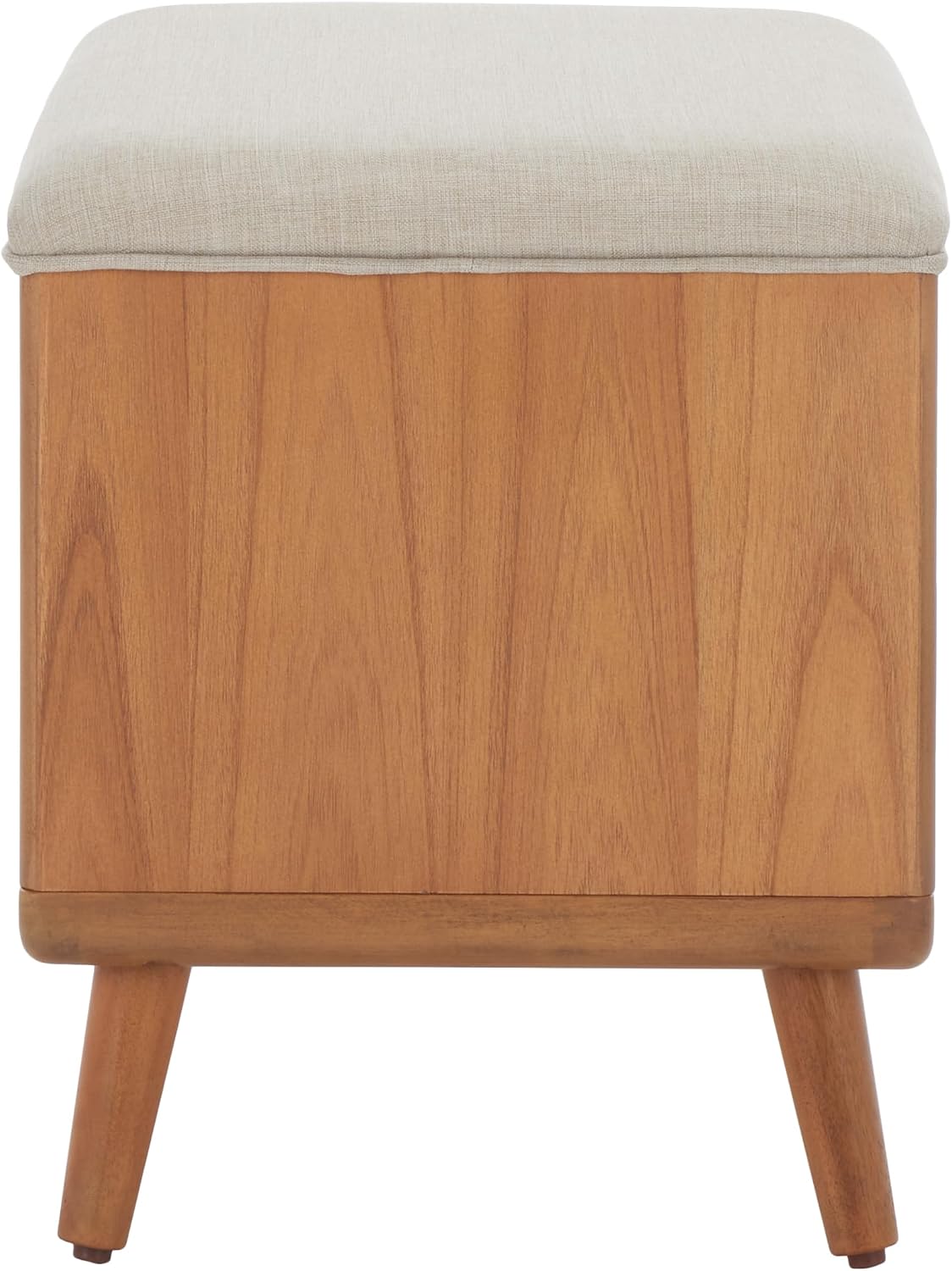 SAFAVIEH Home Collection Solo Cream/Natural Open Shelf Bench with Cushion