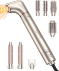 8-in-1 High-Speed Air Styler & Hair Dryer Brush, 110,000 RPM Fast Drying Multi-Styler, Auto-Wrap Curlers, Ionic Frizz-Control, 2 Oval& 2 Round Brushes, Concentrator for Blowouts, Curling&Volume