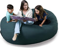 Big Joe Fuf 8Ft Giant Foam Bean Bag Chair, Oversized Couch with Removable Cover for Kids, Teens, Adults, Deep Sea Velveteen, Durable Woven Polyester, 8 Foot