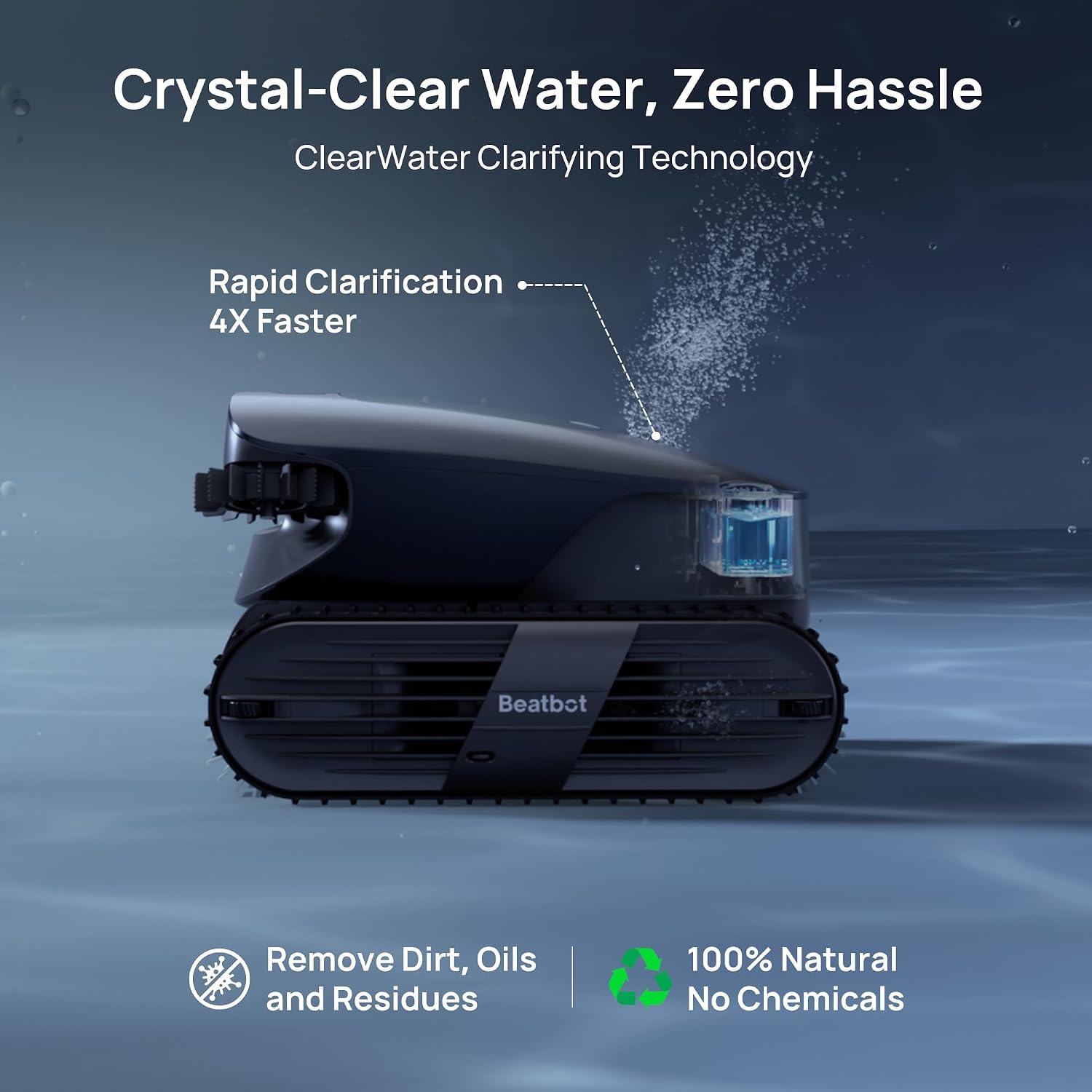 Beatbot AquaSense 2 Ultra Cordless Pool Vacuum Robot with Charging Dock Station-Pool Mapping with AI Camera, 5-in-1 Cleaning, Water Surface Cleaning, Water Clarification, Smart Surface Parking