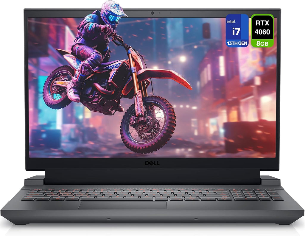 Dell G15 5530 Gaming Laptop, 13th Gen Intel Core i7-13650HX, 64GB DDR5 RAM, 2TB PCIe SSD, 15.6' FullHD Display, RTX 4060, Backlit Keyboard, Windows 11 Home, Dark Shadow Gray - NPO Backpack