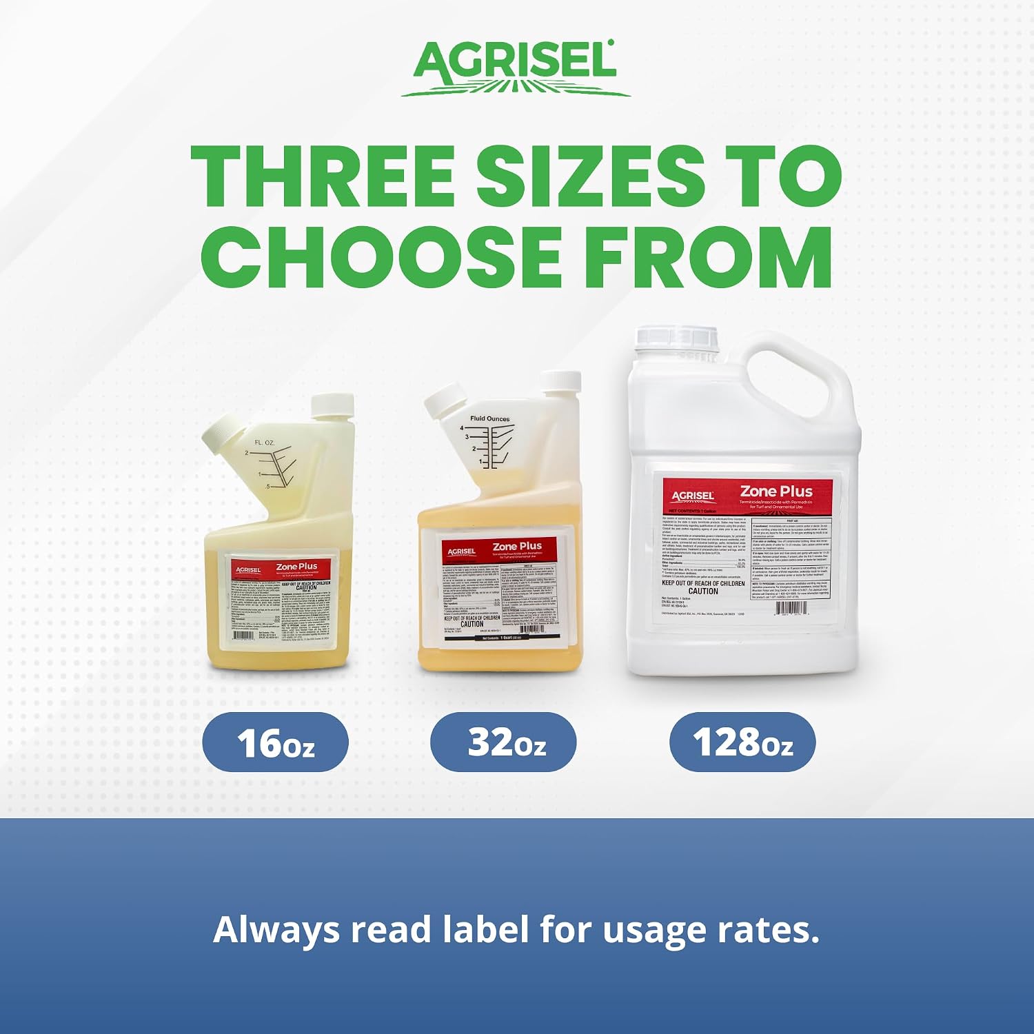 Agrisel Zone Plus Insect & Pest Control, Broad Spectrum, for Indoor & Outdoor, Effective Against 100 Pests, Eco-Friendly, 3-Pack of Disposable Gloves is Included with Purchase, 128 Ounce
