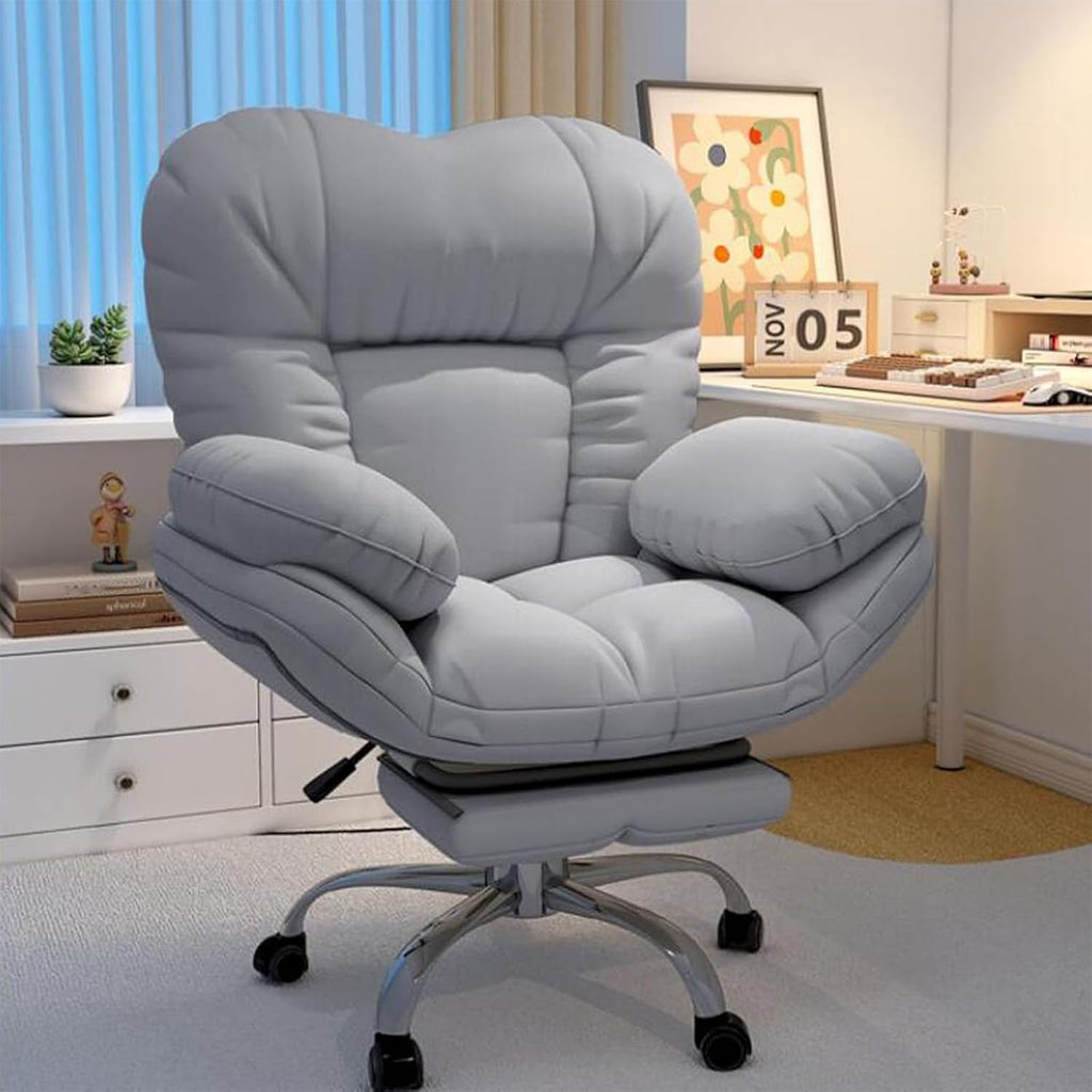 Gaming Chair Lazy Sofa Ergonomic Office Chairs Recliner Chair for Bedroom,Study Chair with Quiet Rubber Wheels Foot Rest and Lumbar Support Home Office Desk Chairs for Living Room & Bedroom