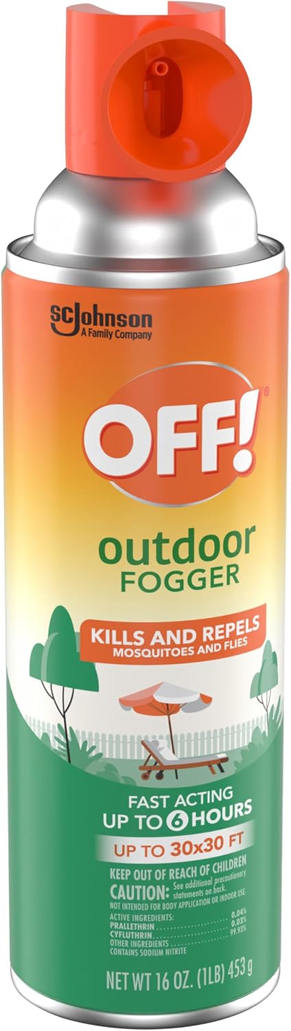 OFF! Outdoor Insect & Mosquito Repellent Fogger, Backyard Pretreat, Kills & Repels Insects in an up to 900 sq, ft, Area, 16 oz (Pack of 10)