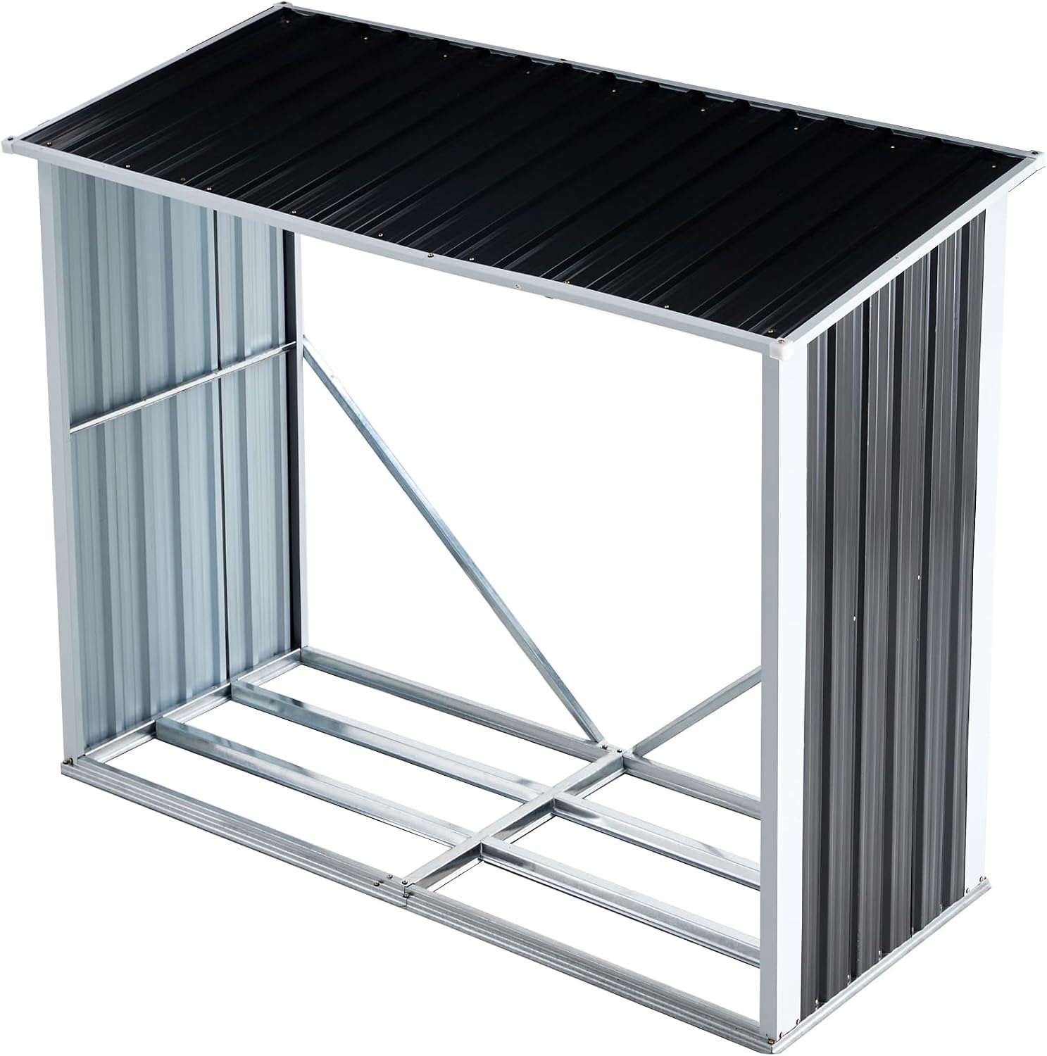 Outdoor Firewood Racks 70.9', Firewood Storage Shed, Wood Sheds, Firewood Shelter, Log Holder with Roof