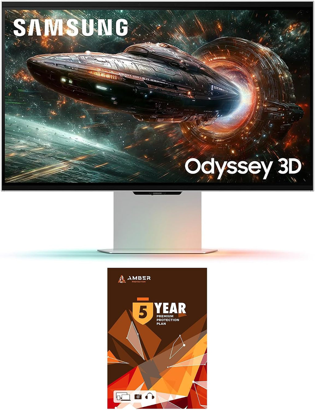 Samsung LS27FG900XNXZA 27 Inch Odyssey 3D 4K 165Hz Gaming Monitor with 5 Year Amber Protection Plan (2025)