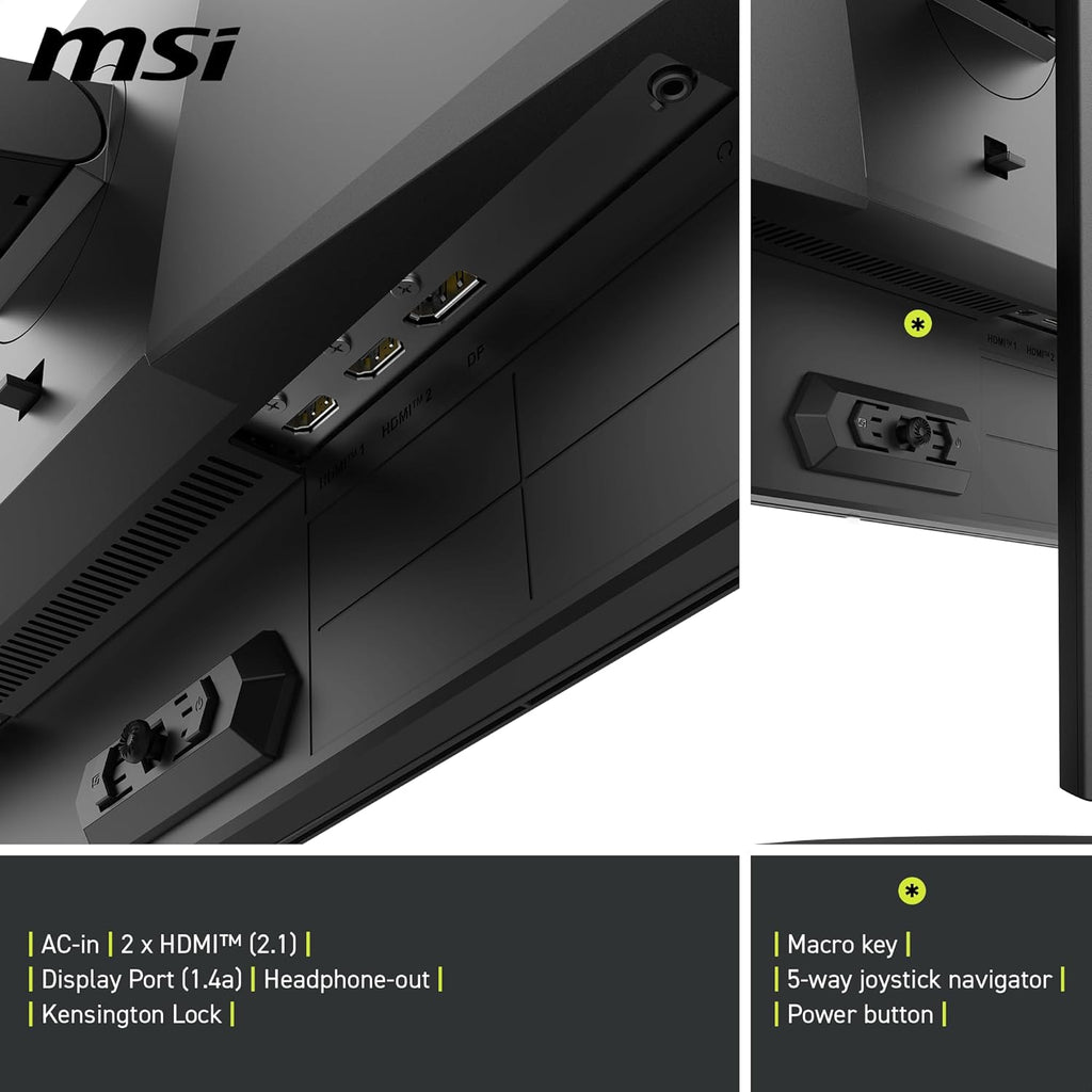 msi MAG 274QP QD-OLED X24 27-Inch WQHD Gaming Monitor, 2560 x 1440 Quantum Dot OLED Panel, 240Hz, 0.03ms, Adaptive-Sync, HDMI2.1, DP 1.4a, Tilt/Height Adjustable, Black