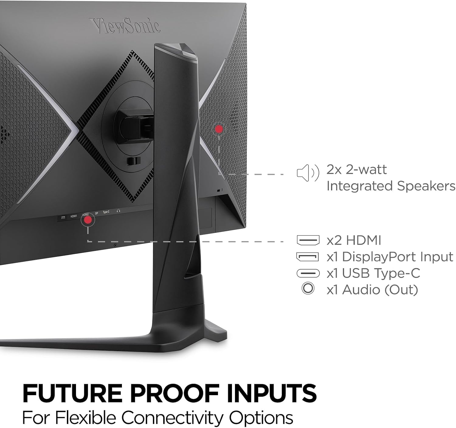 ViewSonic XG2536 25 Inch 1080p Gaming Monitor, IPS with 280Hz and 0.5ms for Elite Gaming Performance, FreeSync Premium and G-Sync Compatible, Advanced Ergonomics, 65W USB-C, HDMI, and DisplayPort