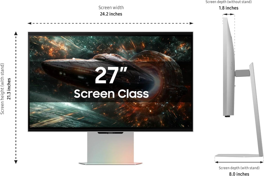 Samsung LS27FG900XNXZA 27 Inch Odyssey 3D 4K 165Hz Gaming Monitor with 5 Year Amber Protection Plan (2025)