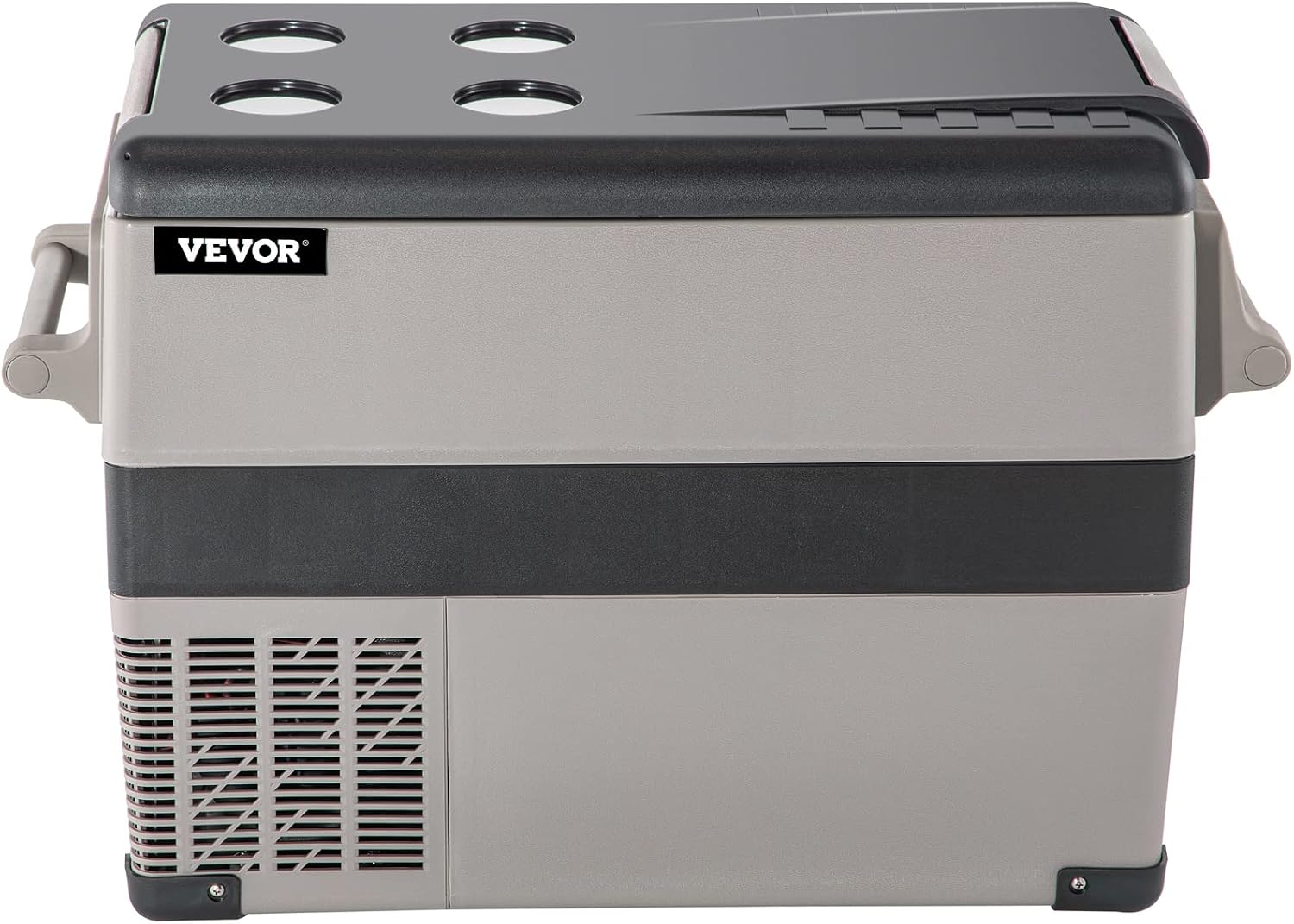 VEVOR 12 Volt Refrigerator, 48 Quart (45L) Fast Cooling Car Fridge, Portable Freezer with App Control (-4℉~68℉), 12/24v DC & 110-240v AC for Travel, Truck, Camping and Home Use, Black