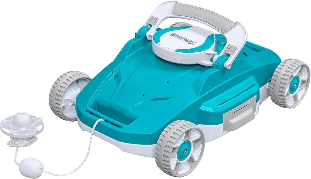 Bestway AquaTronix G200 Automatic Robotic Pool Cleaner, Cordless Pool Vacuum Robot, Ideal for Flat-Bottom Inground and Above Ground Swimming Pools, 90-Min Runtime, Cleans Pool Floor