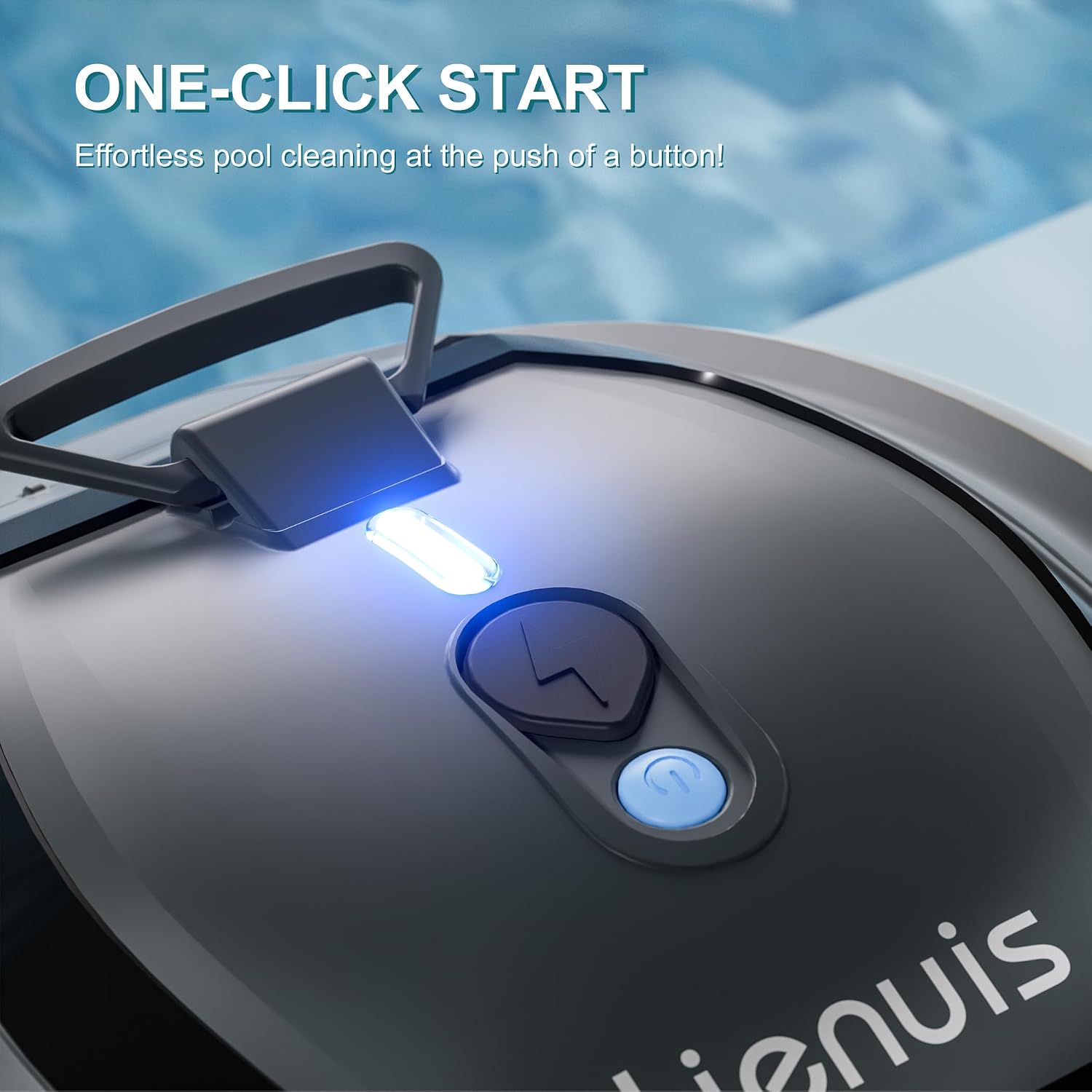 Cordless Pool Cleaner Robot, Robotic Pool Cleaner with 4400mAh Battery,Pool Vacuum for Above Ground Pool with Powerful Suction, DirtLock Tech, Self-Parking,90 Mins Runtime, Up to 850 Sq.ft