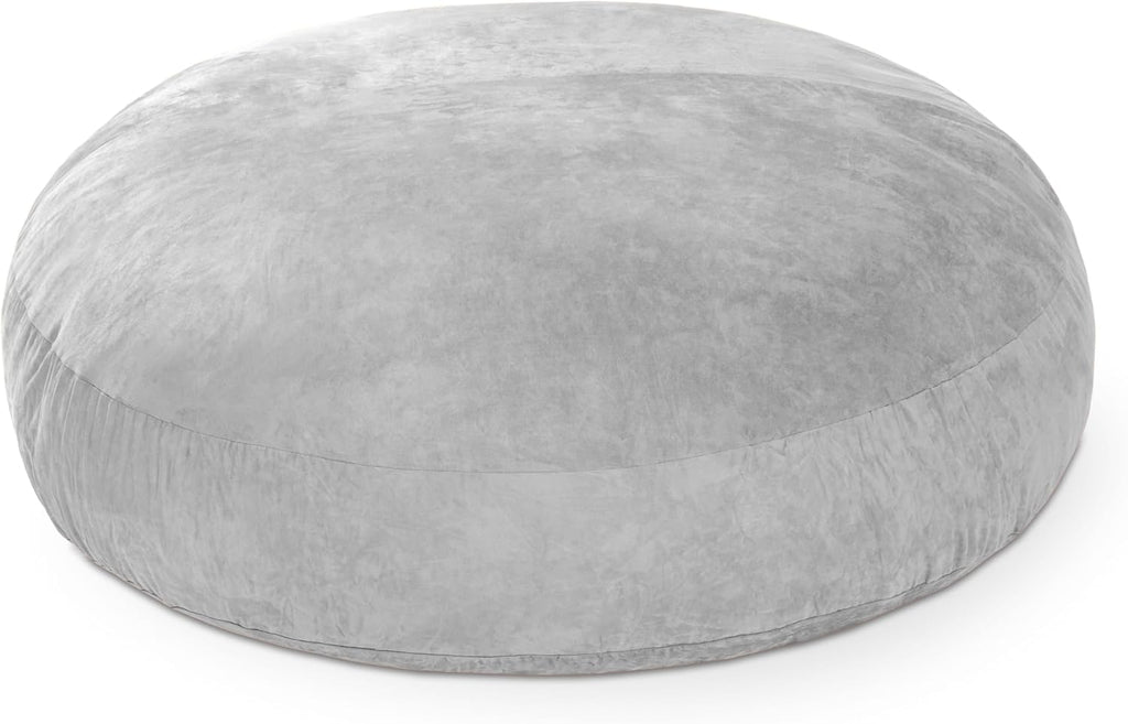 Jaxx 6 Foot Cocoon - 2-in-1 Convertible Bean Bag Bed & Large Bean Bag Chair for Adults, Platinum