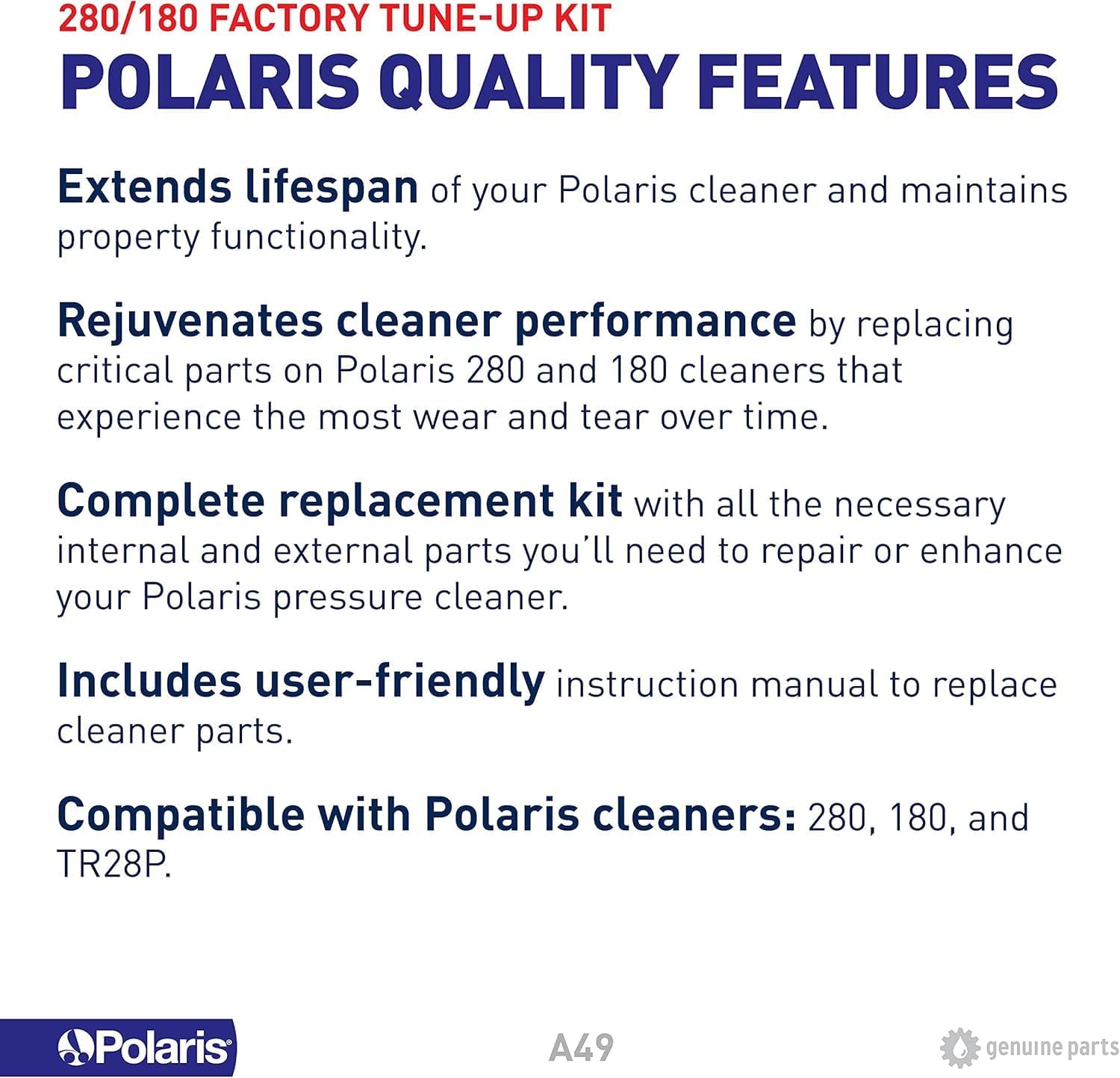 Polaris Genuine Parts 280/180 Factory Tune Up Kit, A49