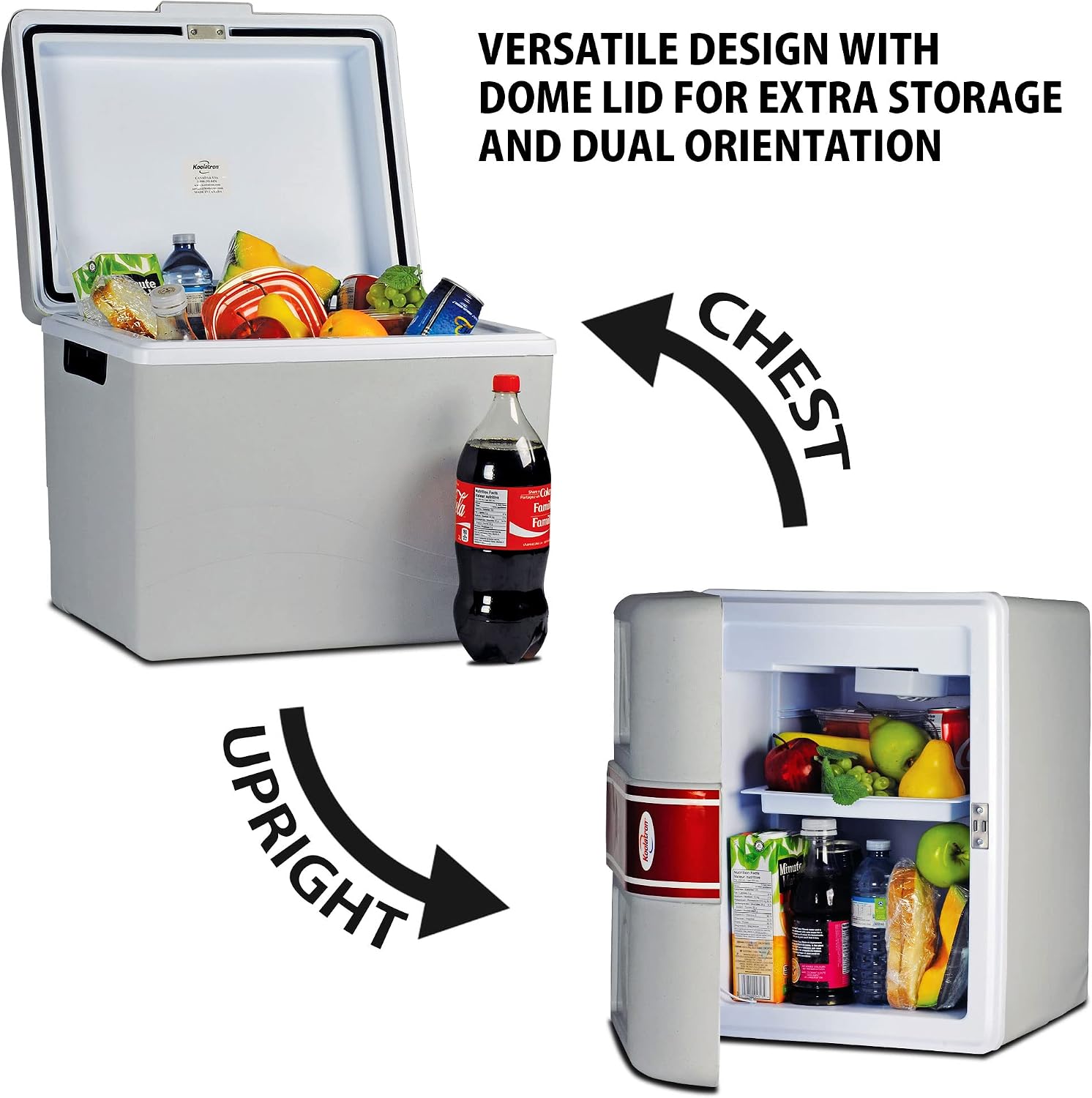 Koolatron 12V Iceless Cooler & Warmer – Portable Electric Cooler/Nevera Portátil Eléctrica for Car Truck Camper Boat, Hard Sided Mini Fridge for Camping Picnic Travel Lunch Food Drinks Office 45 qt