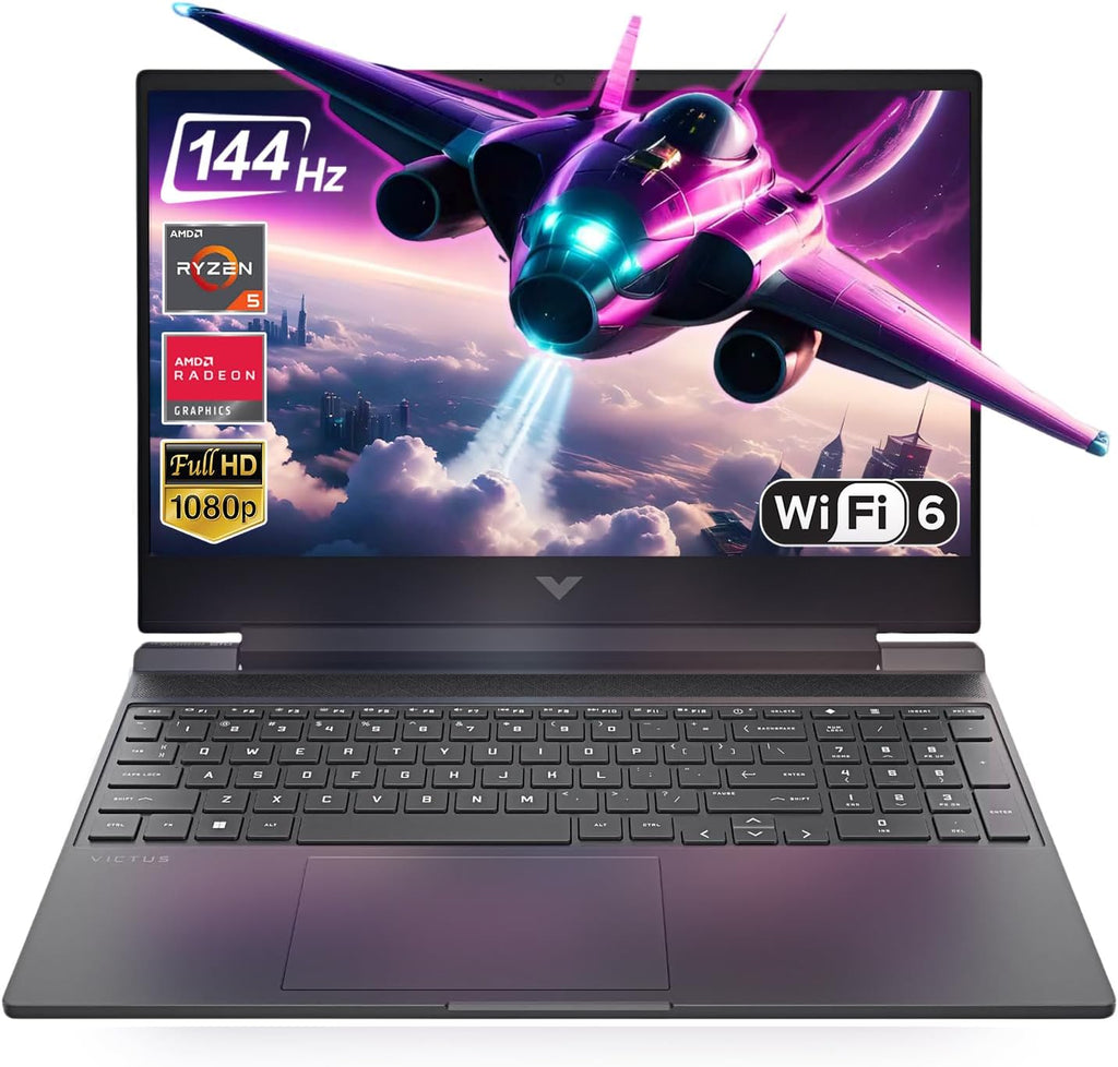 HP Victus 15.6' FHD 144Hz Gaming Laptop, AMD Ryzen 5-7535HS, AMD Radeon RX 6550M (Beats RTX 2050), Backlit Keyboard, Windows 11 Home, w/Mouse pad (32GB RAM |1TB PCIe SSD)