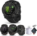 Garmin Instinct 3 45mm, AMOLED, Outdoor GPS Smartwatch, 24/7 Fitness and Tactical Smart Watch, 18 Days of Battery Life, Built-in Flashlight, Black (010-02936-00) Bundle