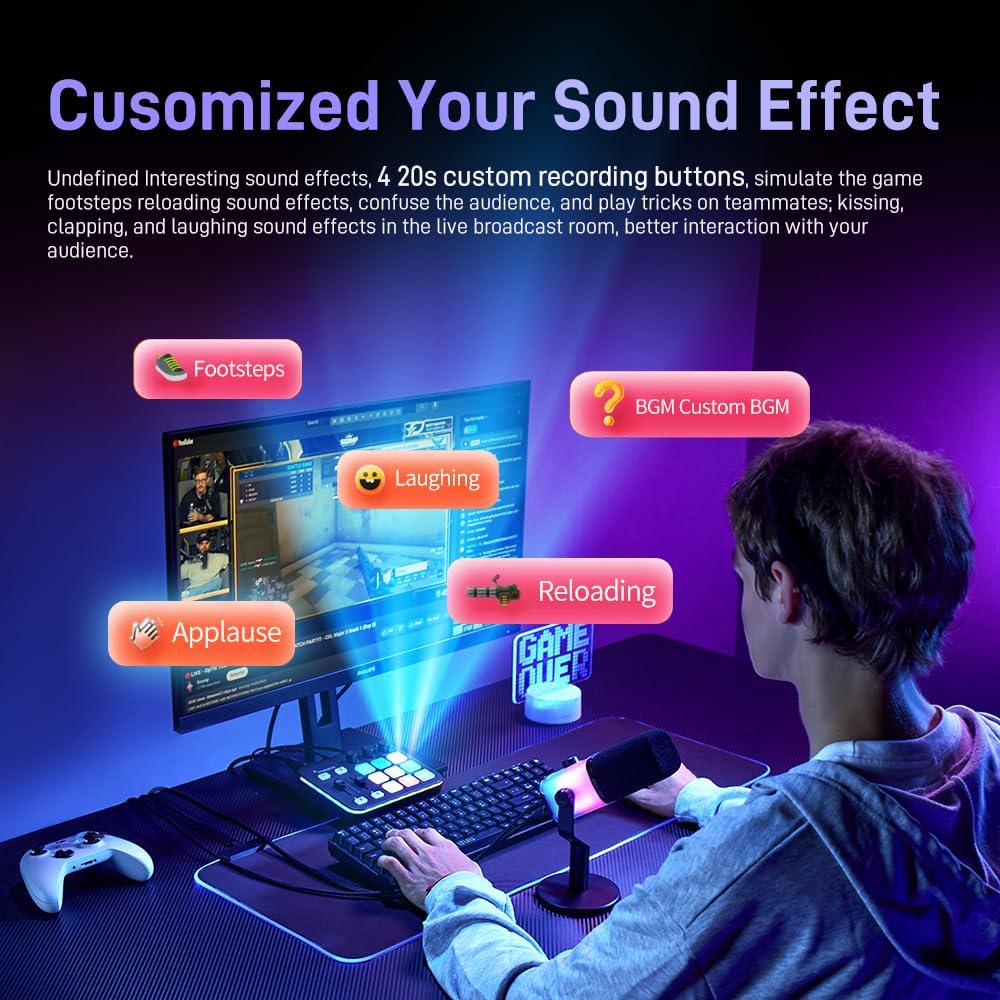 MAONO Gaming Streaming Equipment Bundle(PD200+G1 NEO+BA92+XLR-180)