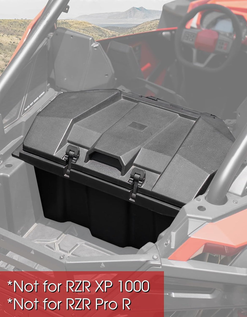 A & UTV PRO 73 QT Rear Cargo Box for 2020-2026 Polaris RZR PRO XP/PRO XP 4, 2022-2024 Turbo R Accessories, Forward Water Resistant Storage Bin, Replace OEM #2883751, NOT FIT RZR XP1000 Model