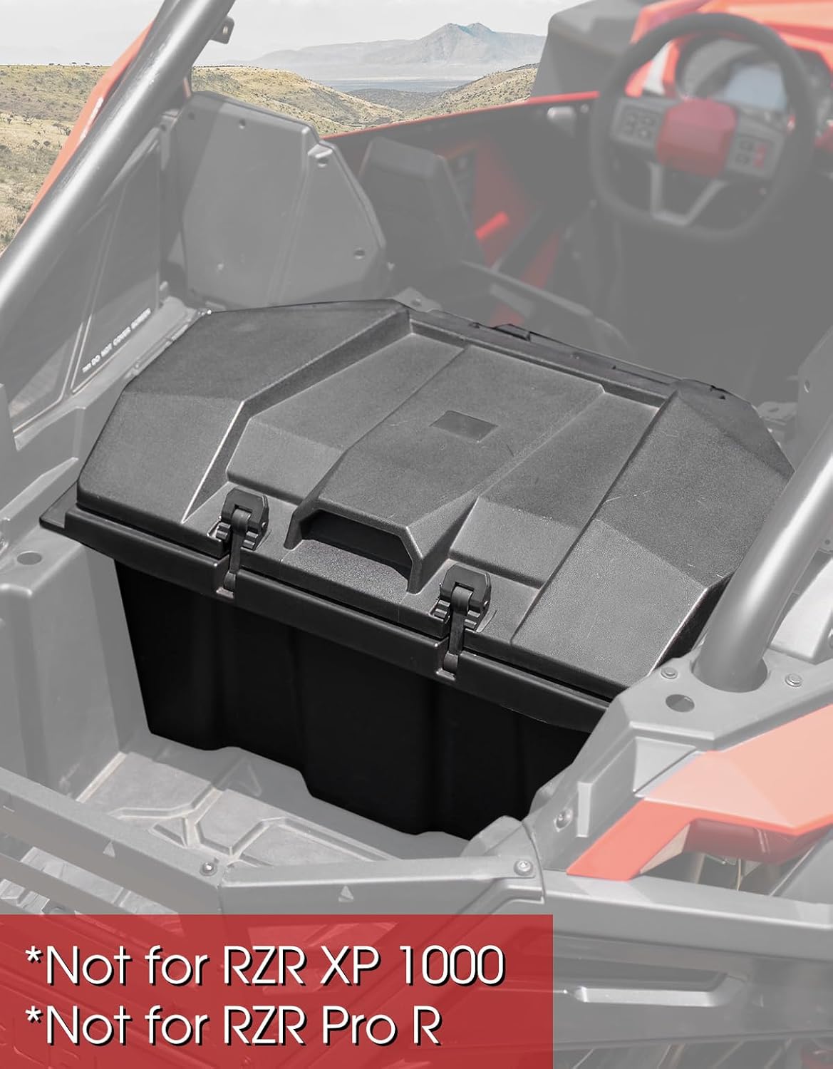 A & UTV PRO 73 QT Rear Cargo Box for 2020-2026 Polaris RZR PRO XP/PRO XP 4, 2022-2024 Turbo R Accessories, Forward Water Resistant Storage Bin, Replace OEM #2883751, NOT FIT RZR XP1000 Model