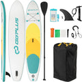 Goplus Inflatable Stand Up Paddle Board, 10FT/10.5FT/11FT SUP with Accessory Pack, Adjustable Paddle, Carry Bag, Fin, Hand Pump, Leash, Repair Kit