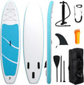 Smartmak Inflatable Stand Up Paddle Board (6 Inches Thick), Non-Slip Deck Standing Boat, Include Adjustable Paddle, Backpack, Hand Pump, Fin, Leash, for Youth & Adult- (10'x30'' x6'')
