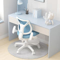 Desk Chair, Ergonomic Study Chair for Kids with Lumbar Support and Footrest, Adjustable Height, Flip-Up Armrests, Mesh Student Chair with Adjustable backrest, Model Deer (Blue)