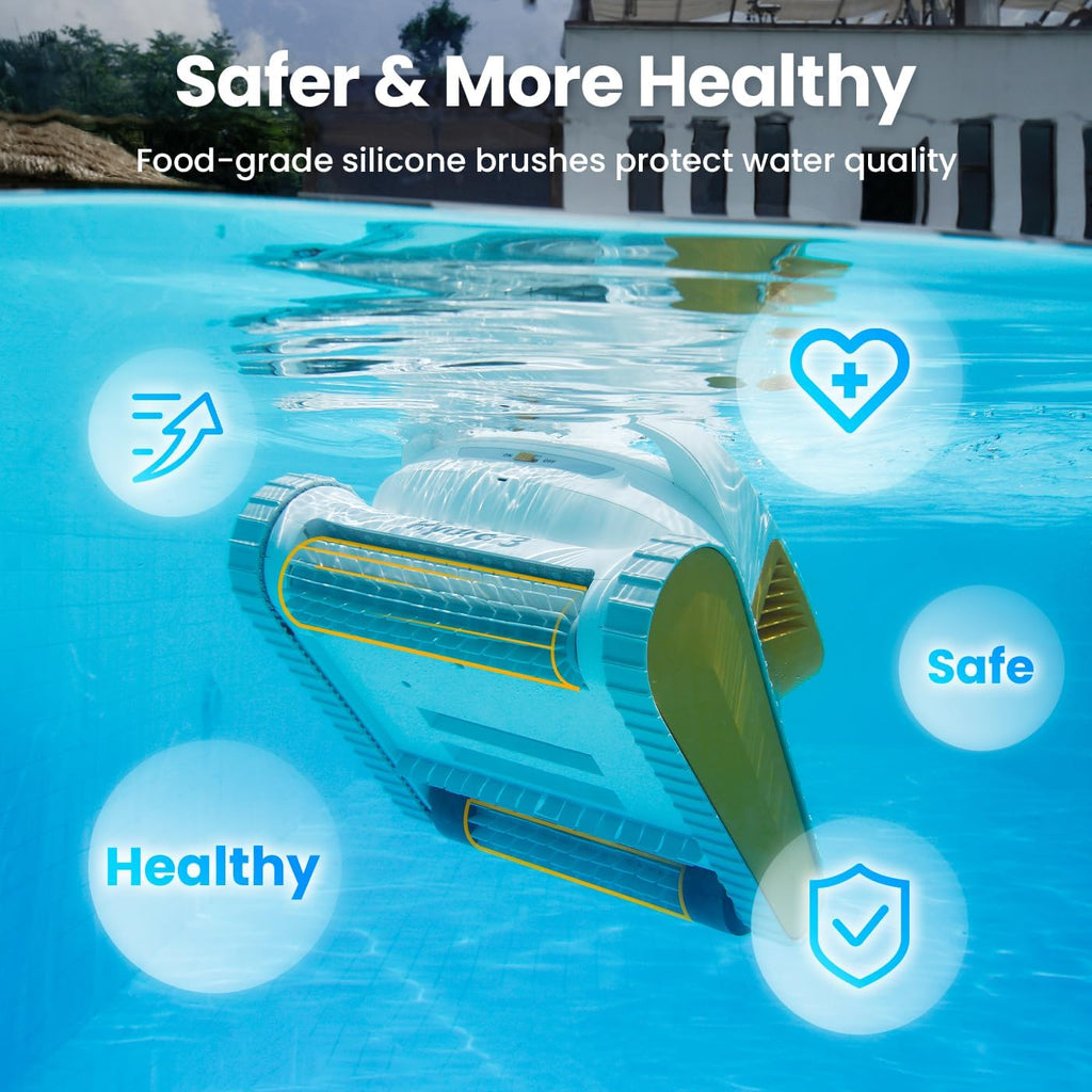 2026 Chasing Hydro 3 Robotic Pool Cleaner for Inground/Above Ground Pools, 150W Cordless Pool Vacuum, Max 200min Runtime, 4.1L Filter Basket, Auto Waterline/Wall Cleaning, Max 1076 sq.ft Coverage