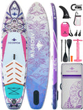 34'' Wide Inflatable Paddle Board for Women with Premium Paddle Boards Accessories, Adj SUP Paddle, 100L Backpack, Suitable for Versatile SUP Boards of All Skills Levels