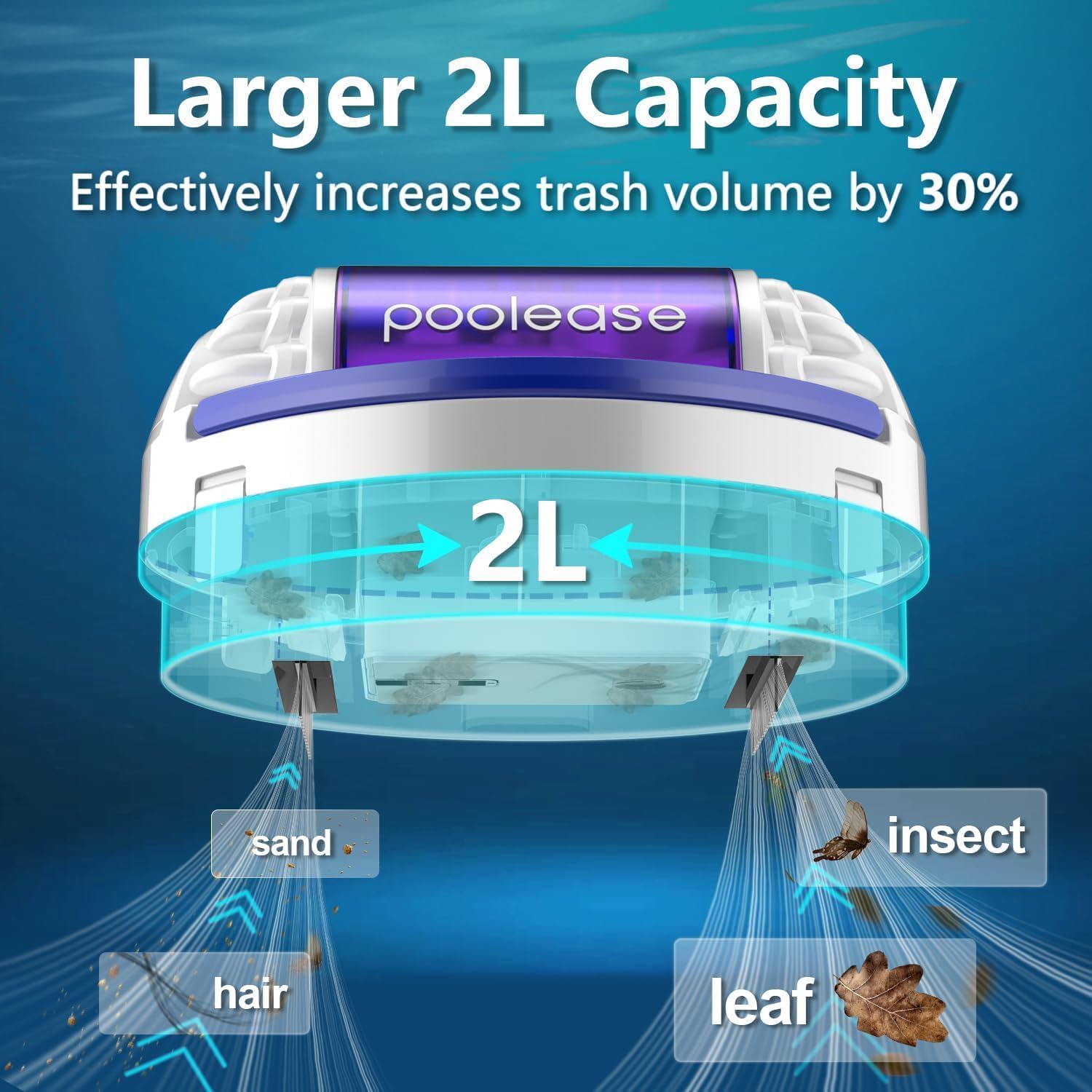 X1 Cordless Robotic Pool Vacuum, Automatic Pool Cleaner with 45W Dual-Motor, Ideal for Inground Above-Ground Flat Pool, 2L Debris Capacity