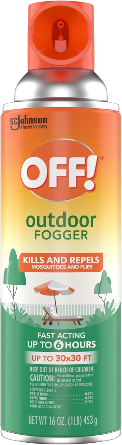 OFF! Outdoor Insect & Mosquito Repellent Fogger, Backyard Pretreat, Kills & Repels Insects in an up to 900 sq, ft, Area, 16 oz (Pack of 12)