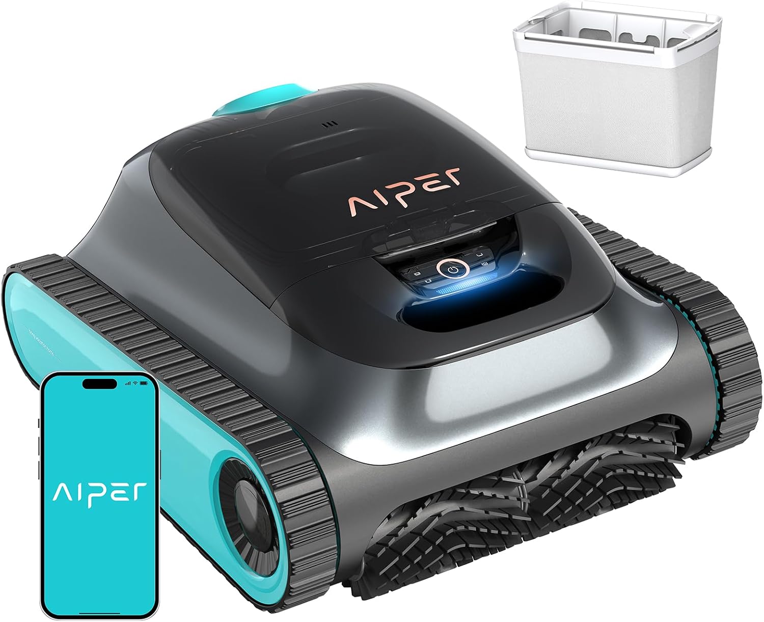 (2026 Upgrade) Aiper Scuba S1 Robotic Pool Cleaner, Weekly Custom Cleaning Plan, 270 Min Runtime, Smarter Navigation with 11 High-Precision Sensors, App Support-Blue（Renewed）