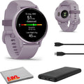 Garmin Vivoactive 5 Fitness Tracker Smart Watch for Men & Women with Metallic Orchid Bezel w/Orchid Case and Silicone Band with Bright 1.2' AMOLED Touchscreen Display and 11 Days Battery Life