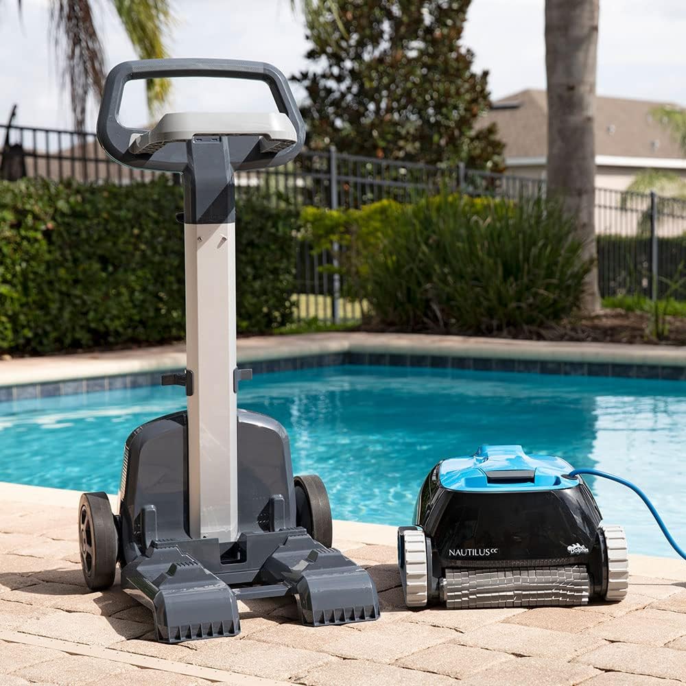 Dolphin Nautilus CC Automatic Robotic Pool Vacuum Cleaner, Always Cleaning, Never Charging, Includes Caddy for Easy Transport and Storage, Ideal for In-Ground Pools up to 33 FT in Length