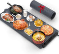 Warming Mat for Food Extra Large: 36'X16' Adjustable Silicone Food Warming Mat Heating Pad Food Warming Pad for Kitchen Counter Warming Trays for Buffets Party Hot Plates for Countertop Black Grey