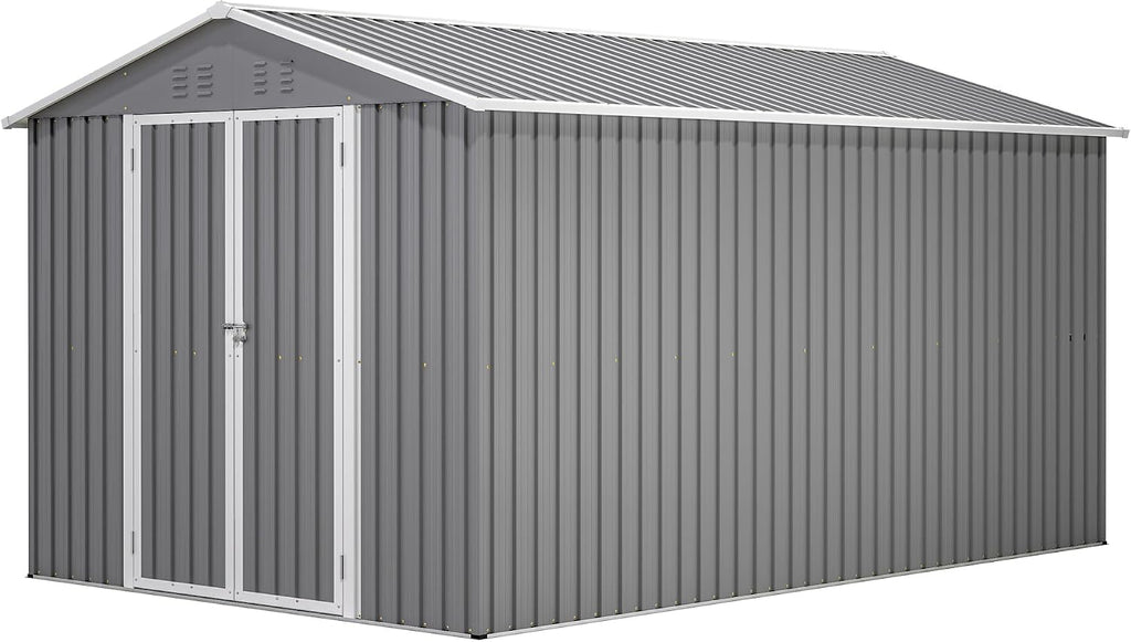 C Garden Sheds, 8 x 12 ft, Gray