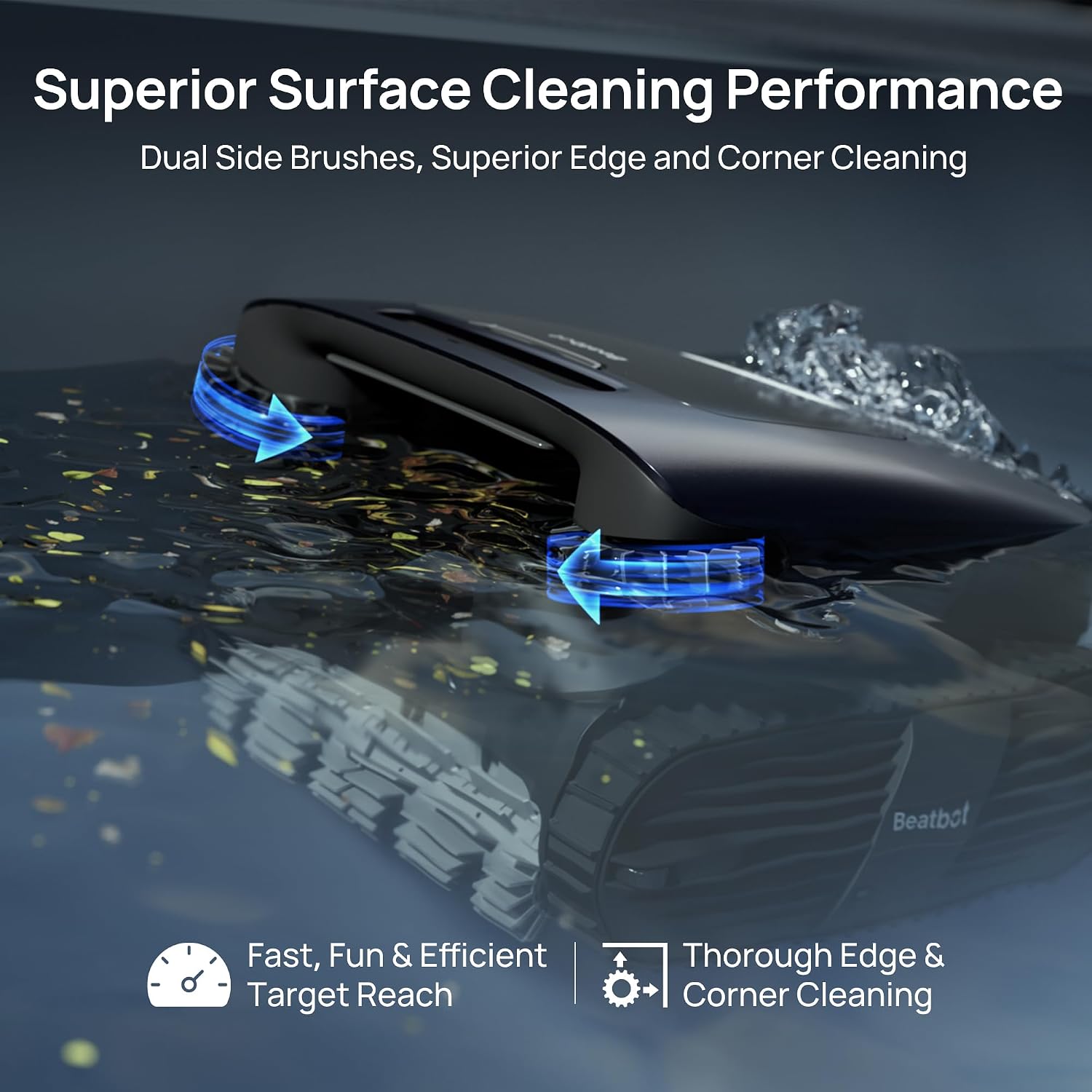 Beatbot AquaSense 2 Ultra Cordless Pool Vacuum Robot with Charging Dock Station-Pool Mapping with AI Camera, 5-in-1 Cleaning, Water Surface Cleaning, Water Clarification, Smart Surface Parking