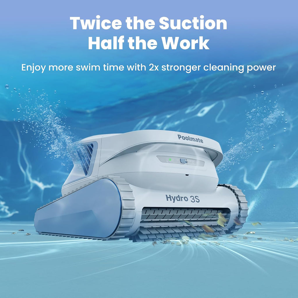 Chasing Hydro 3S Cordless All-in-one Cleaning Robot Vacuums and Scrubs, Double Superior Cleanliness, 5 Hours Runtime + Smart Navigation S-Path, Ideal for Above & In-Ground Pools up to 1614 sq.ft