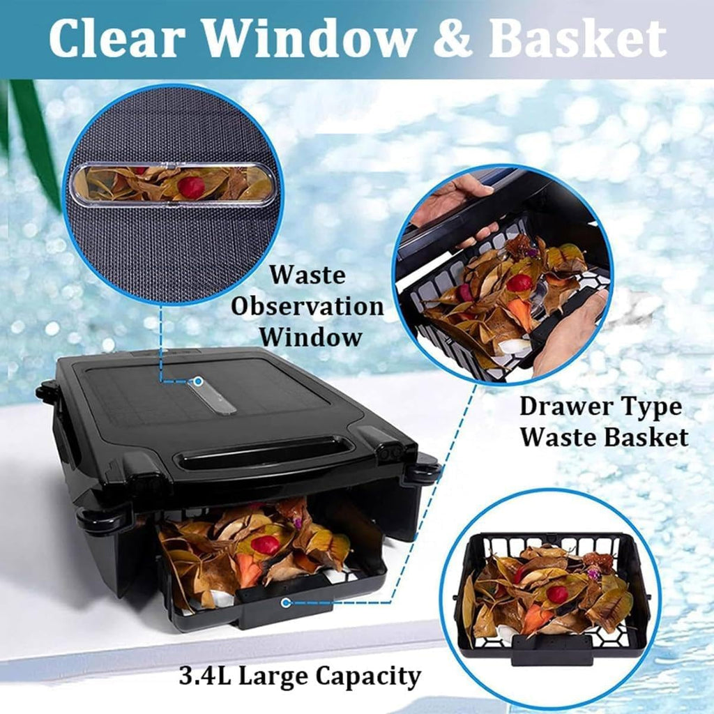 Portable Pool Cleaning Robot, Cordless Robotic Pool Cleaner, Automatic Robotic Pool Cleaner, Brushless Motor, with Navigation Sensor, Smart Obstacle Avoidance, for Above Ground Pool