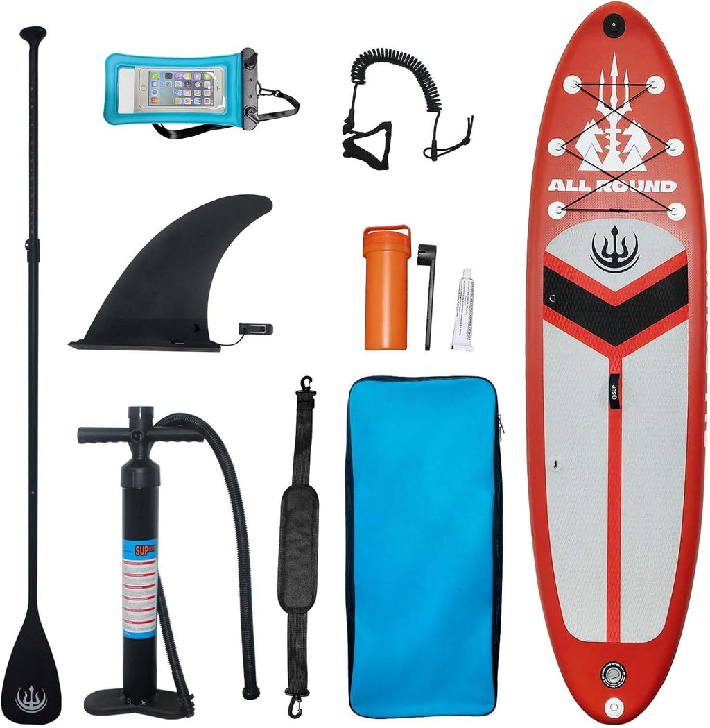 GarveeLife Inflatable Stand Up Paddle Board,10 ft 6 in Upgrade Version Blow Up Paddle Boards for Adults with Free Premium Sup Accessories & Backpack, Adjustable Paddle, Fins, Hand Pump