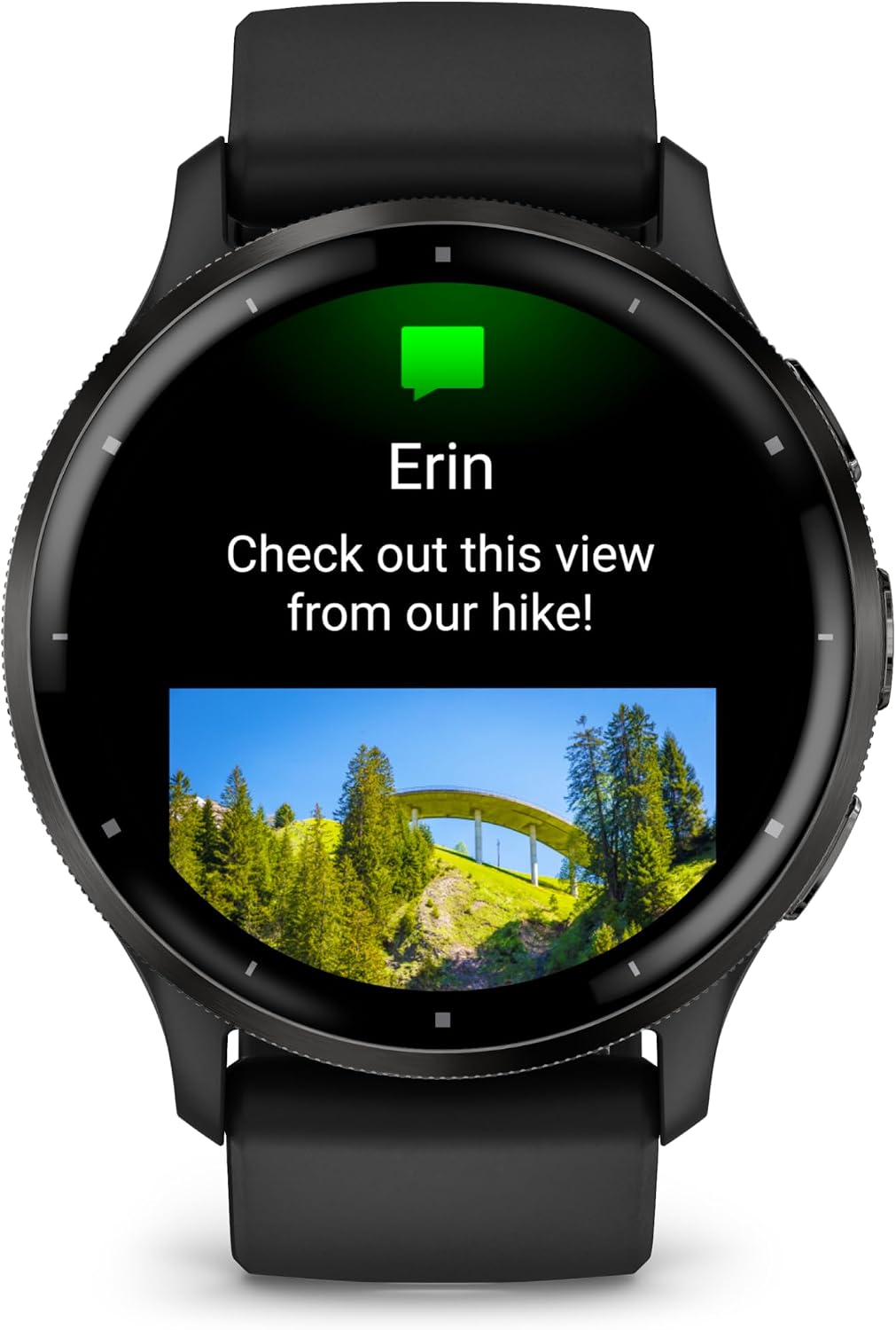 Garmin Venu 3 Advanced Fitness Health Tracker Smart Watch with Slate Stainless Steel Bezel and 45 MM Black Case and Silicone Band 1.4 Inch AMOLED Display Bundle