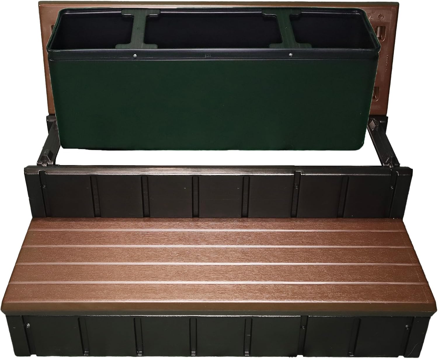 Confer Plastics Storage Step for Spas and Hot Tubs: Durable, Multi-Functional, and Made in The USA - Espresso