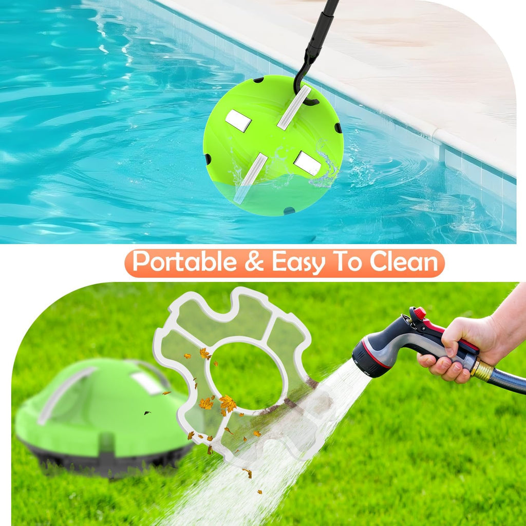 (2026 New) Robot Pool Vacuum for Above Ground Pool, Cordless Robotic Pool Cleaner Dual Motors, 130 Mins Runtime, Auto-Dock, Automatic Pool Vacuum Cleaner for In-Ground Flat Pools Up to 1100 Sq.Ft
