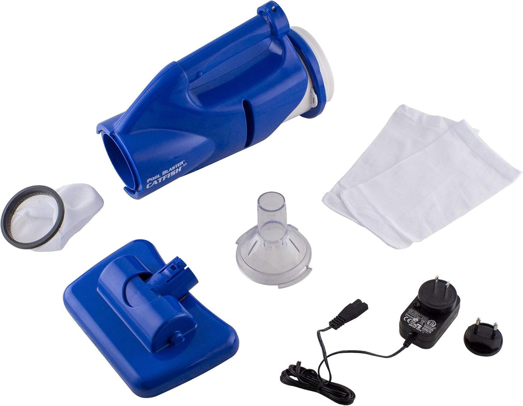 POOL BLASTER Catfish Cordless Pool Vacuum for Spot-Cleaning, Hot Tubs & Spas, Handheld Rechargeable, up to 45 Min Runtime, Quick, Efficient Swimming Pool Cleaner, Above Ground & Inground Pool Steps