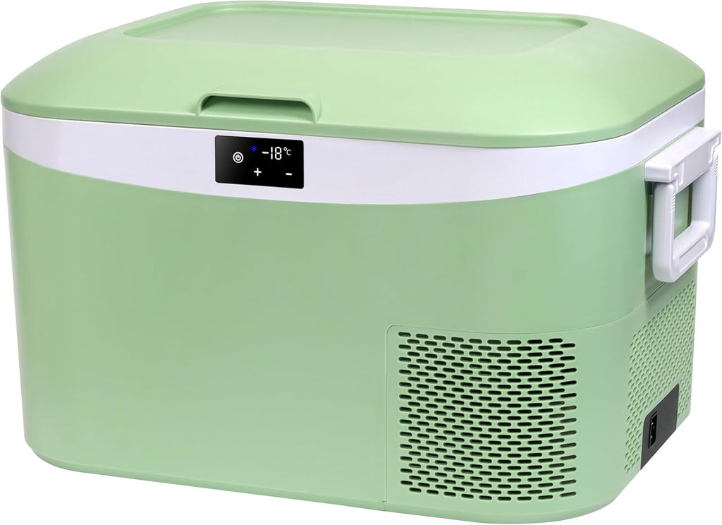 Megiu 12 Volt Refrigerator Portable Car Freezer 13.5 Quart (12.8 Liter) Compressor Cooler 12V/24V DC 110～240 Volt AC for Truck Van RV Camper SUV Boat Travel Camping Road Trips Tailgating -18℃~+15℃