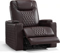 MCombo Oversized Power Recliner Chair with Adjustable Headrest & LED Light for Adults, Zero Gravity Recliner with USB & Type C Ports, Cup Holders for Living Room & Home Theater, Faux Leather HTS401
