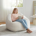 HUGHEAVEN Large Bean Bag Chairs for Kids,Bean Bag Chairs for Kids 8-12,Comfy Bean Bag Sofa with Back Support,Big Bean Bag Couch & Chair for Bedroom, Floor Sofa for Relaxing and Reading,Beige