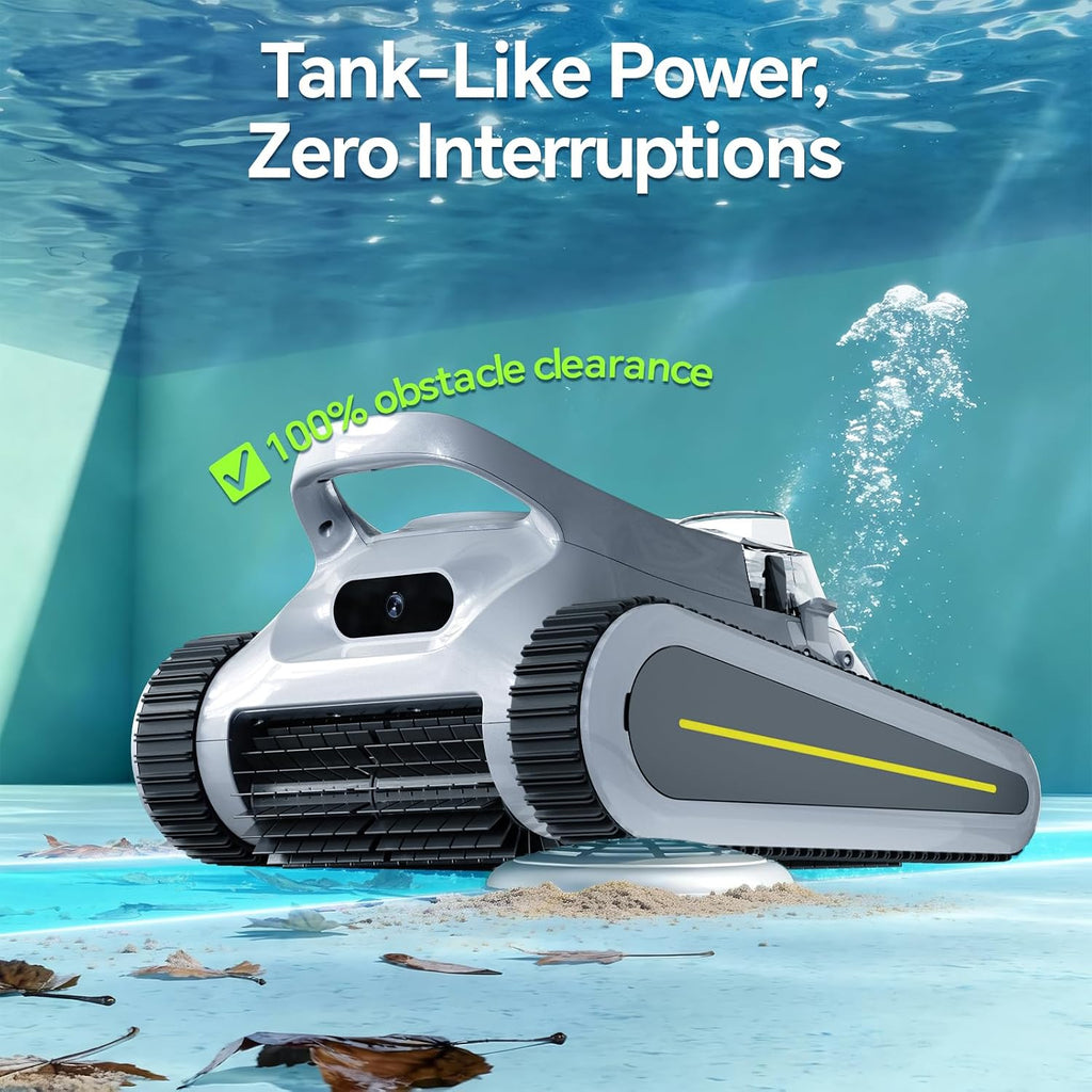 Pool Vacuum for Inground Pools & Above Ground Pool, Cordless Robotic Pool Cleaner with 180W Brushless Motor, 3-Hour Runtime, Wall-Climbing Pool Robot Scrubber for Pools up to 2150 Sq.Ft.